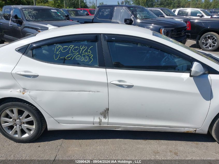 2012 Hyundai Elantra Gl VIN: 5NPDH4AE0CH070553 Lot: 12090426