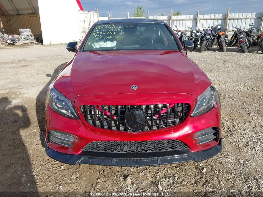 2019 Mercedes-Benz C 43 Amg VIN: 55SWF6EB8KU320756 Lot: 12090612