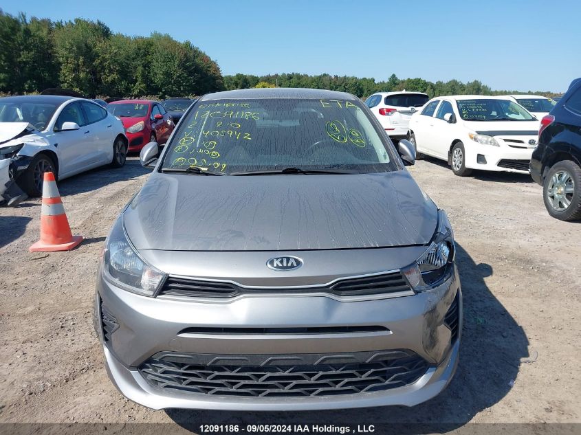 2021 Kia Rio 5-Door VIN: 3KPA25AD1ME405942 Lot: 12091186