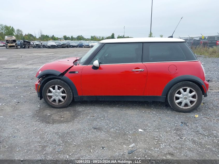 2005 Mini Cooper Hardtop VIN: WMWRC33445TC56503 Lot: 12091203