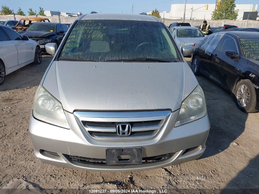 2005 Honda Odyssey VIN: 5FNRL38415B500989 Lot: 12091227