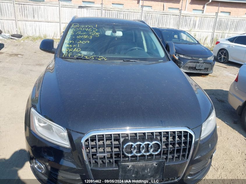 2013 Audi Q5 VIN: WA1LFCFP5DA101563 Lot: 12091462