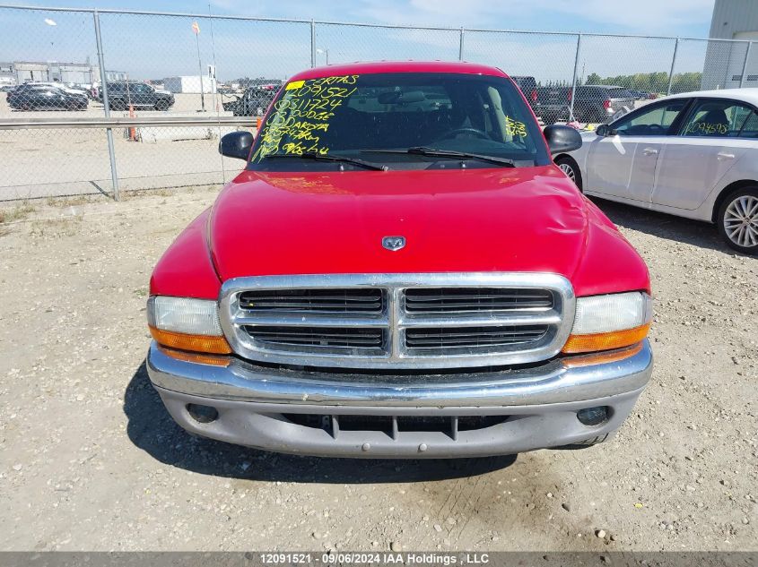 2003 Dodge Dakota Quad Slt VIN: 1D7HL48N63S311724 Lot: 12091521