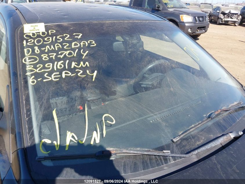 2008 Mazda Mazda3 VIN: JM1BK32F581877014 Lot: 12091527