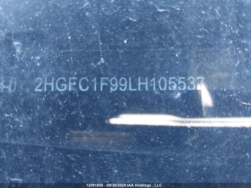 2020 Honda Civic Sedan VIN: 2HGFC1F99LH105537 Lot: 12091808