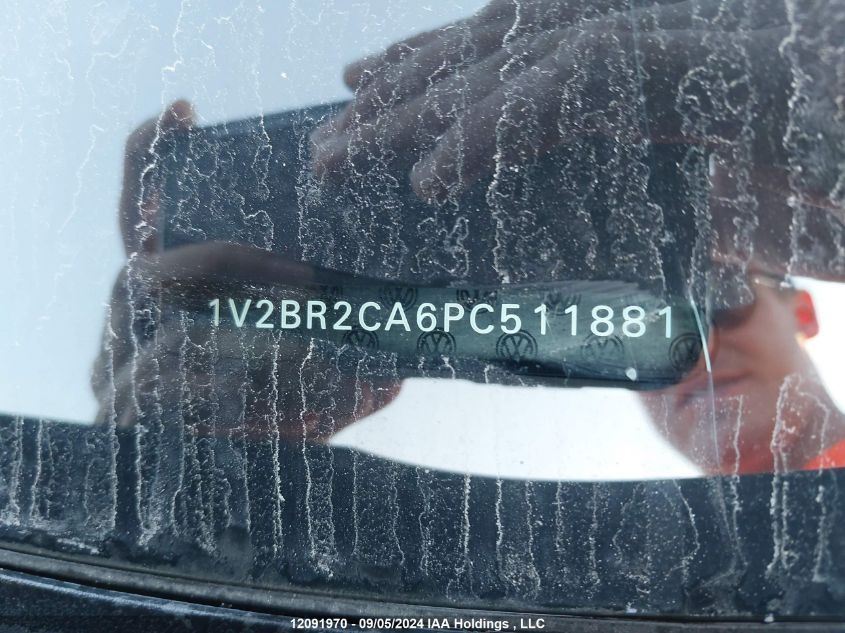 2023 Volkswagen Atlas VIN: 1V2BR2CA6PC511881 Lot: 12091970