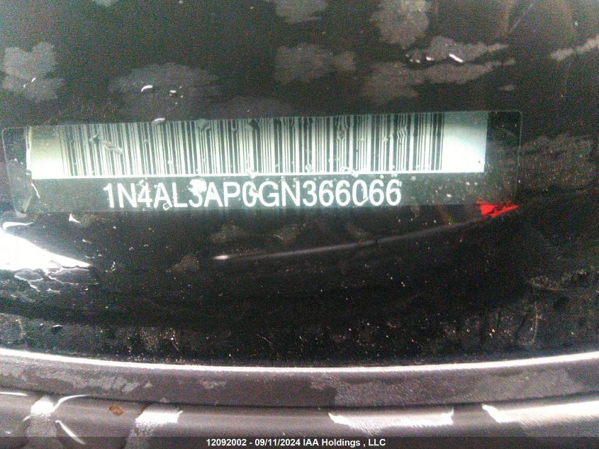 1N4AL3AP0GN366066 2016 Nissan Altima