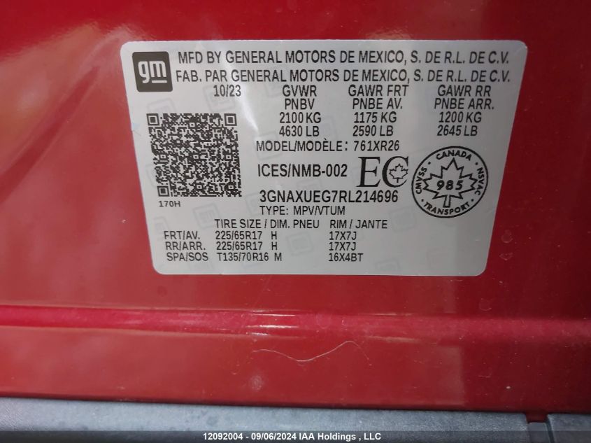 3GNAXUEG7RL214696 2024 Chevrolet Equinox