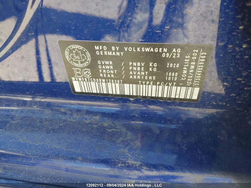 WVWFB7CDORW128387 2024 Volkswagen Golf R