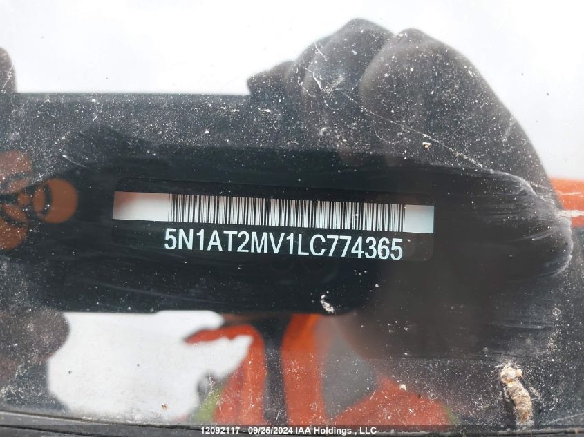 5N1AT2MV1LC774365 2020 Nissan Rogue