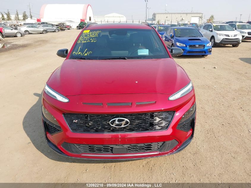 2022 Hyundai Kona Limited VIN: KM8K5CA3XNU906060 Lot: 12092210