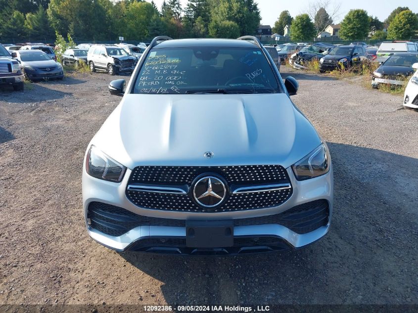 2022 Mercedes-Benz Gle VIN: 4JGFB4KB6NA662897 Lot: 12092386