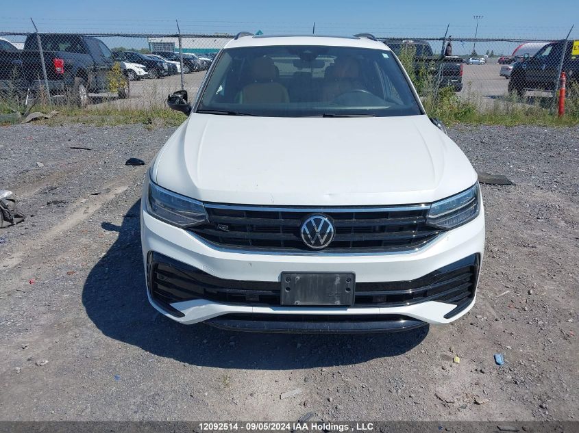 2022 Volkswagen Tiguan VIN: 3VV8B7AX3NM128322 Lot: 12092514