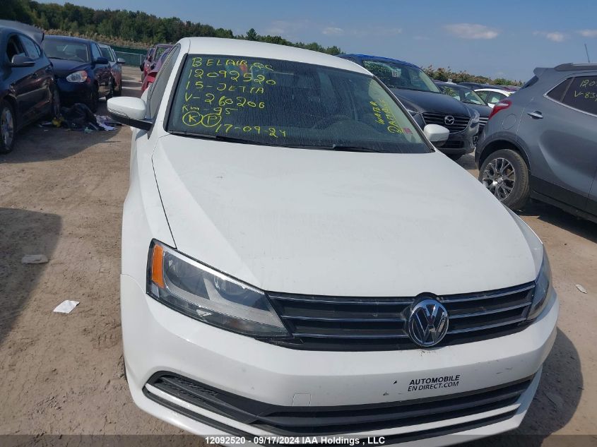 2015 Volkswagen Jetta VIN: 3VW1K7AJ0FM260206 Lot: 12092520