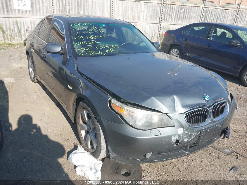 2007 BMW 5 Series 525I VIN: WBANE53527CK92476 Lot: 12092553