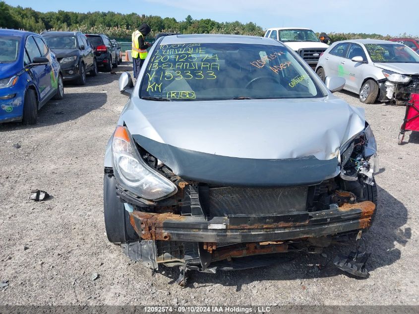 2013 Hyundai Elantra Gls VIN: 5NPDH4AE5DH153333 Lot: 12092574