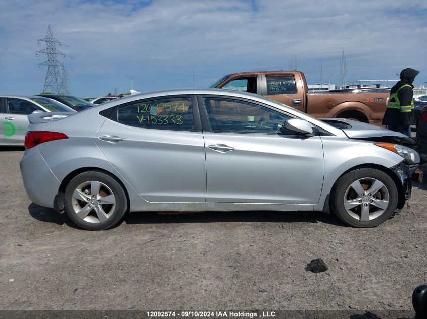 2013 Hyundai Elantra Gls VIN: 5NPDH4AE5DH153333 Lot: 12092574