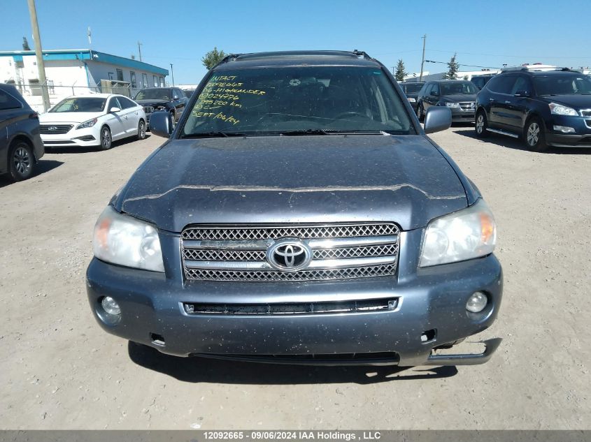 2006 Toyota Highlander Hybrid Hybrid VIN: JTEEW21A960024776 Lot: 12092665