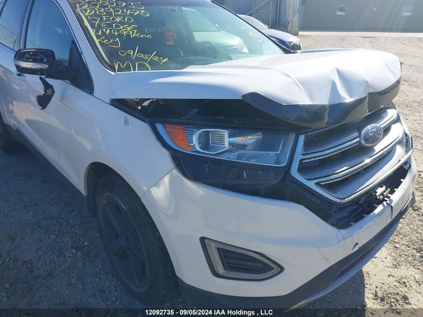 2017 Ford Edge Sel VIN: 2FMPK4J93HBB92470 Lot: 12092735