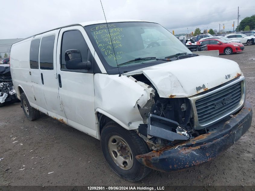 2011 GMC Savana Cargo Van VIN: 1GTZ7UCG3B1158218 Lot: 12092981