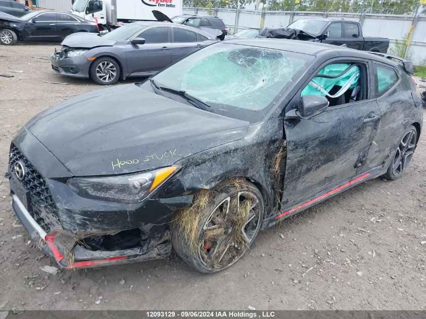 2019 Hyundai Veloster N VIN: KMHT36AH8KU001352 Lot: 12093129