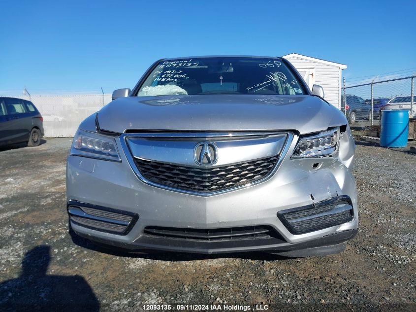 2014 Acura Mdx VIN: 5FRYD4H26EB506850 Lot: 12093135