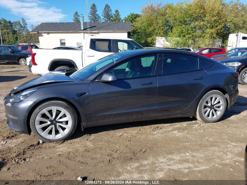 2022 Tesla Model 3 VIN: 5YJ3E1EB6NF177420 Lot: 12093272