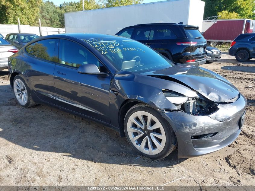 5YJ3E1EB6NF177420 2022 TESLA MODEL 3 - Image 1