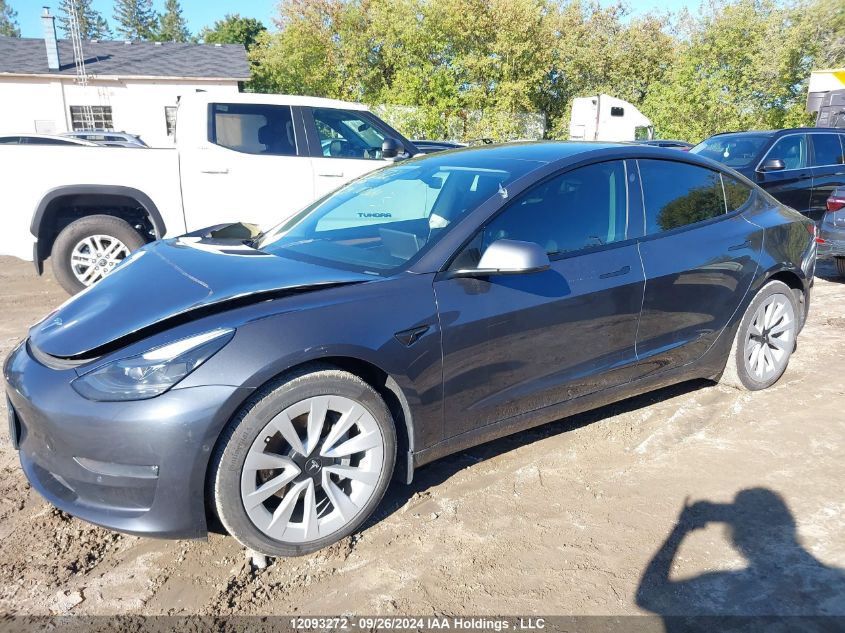 5YJ3E1EB6NF177420 2022 TESLA MODEL 3 - Image 2