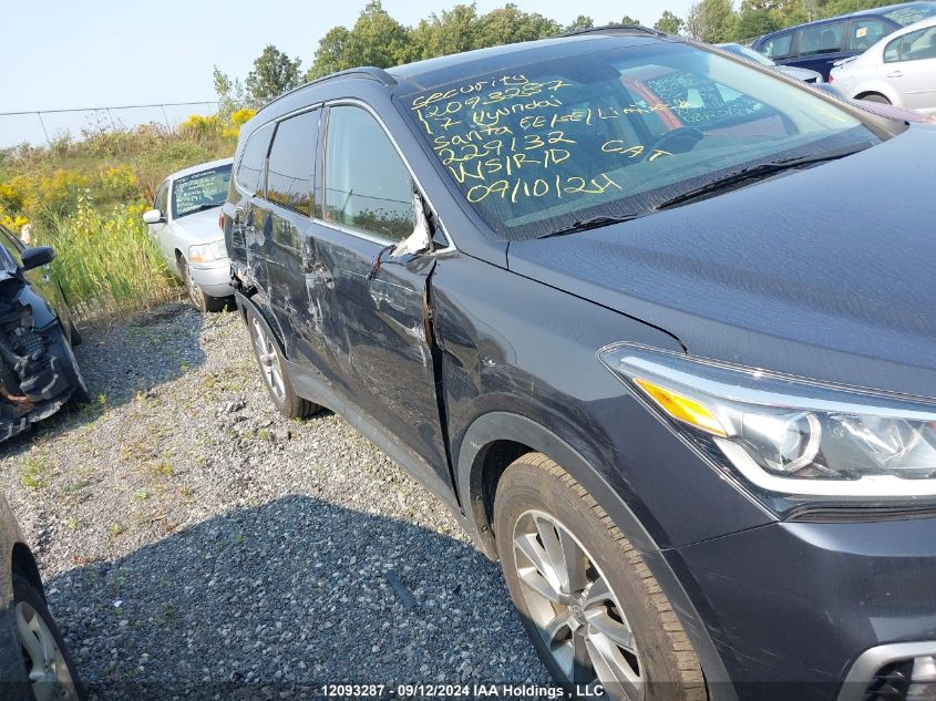 2017 Hyundai Santa Fe Se/Limited VIN: KM8SNDHF6HU229132 Lot: 12093287