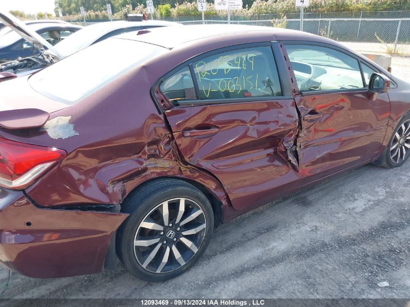 2013 Honda Civic Sdn VIN: 2HGFB2F72DH003151 Lot: 12093469