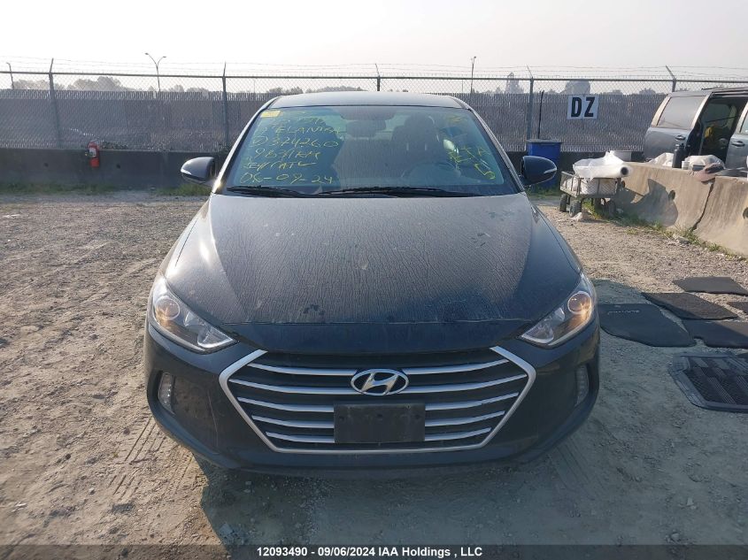 2017 Hyundai Elantra Se/Value/Limited VIN: KMHD84LF6HU374260 Lot: 12093490