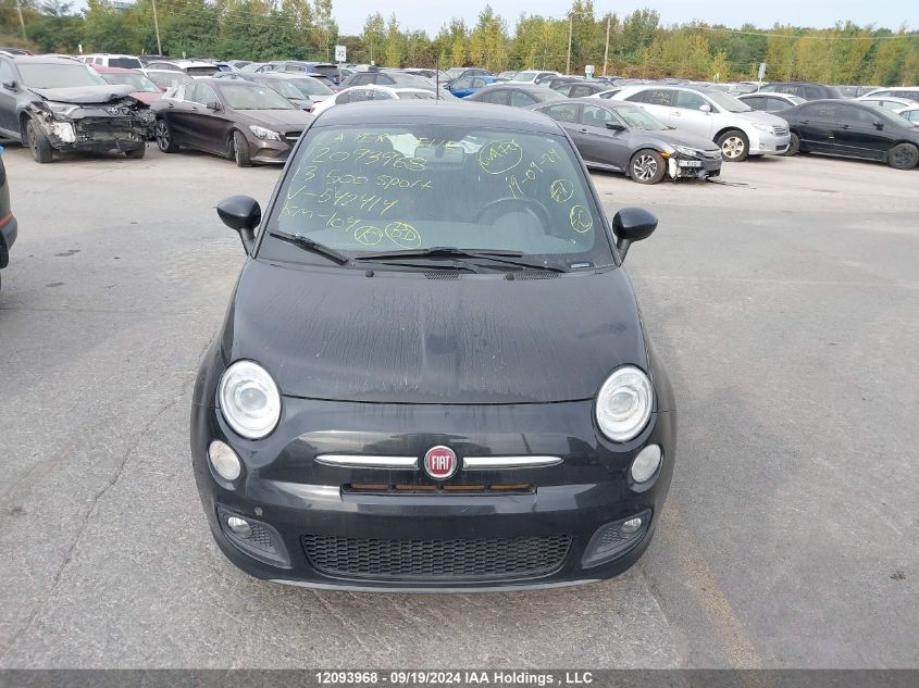 2013 Fiat 500 Sport VIN: 3C3CFFBR7DT542414 Lot: 12093968