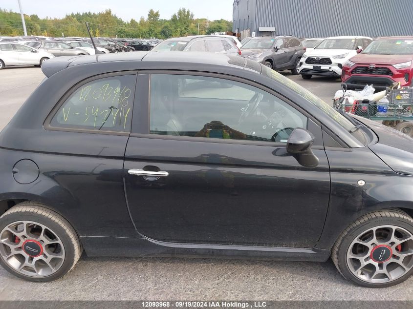 2013 Fiat 500 Sport VIN: 3C3CFFBR7DT542414 Lot: 12093968