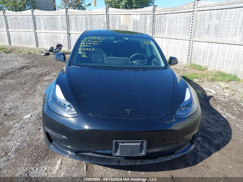 2022 Tesla Model 3 VIN: 5YJ3E1EA4NF308402 Lot: 12093980