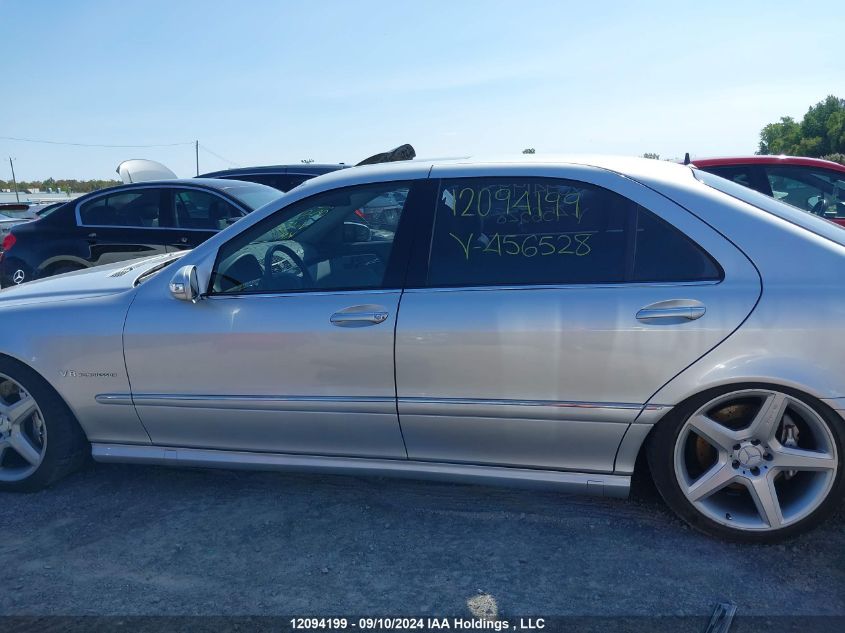 2005 Mercedes-Benz S 55 Amg VIN: WDBNG74J05A456528 Lot: 12094199