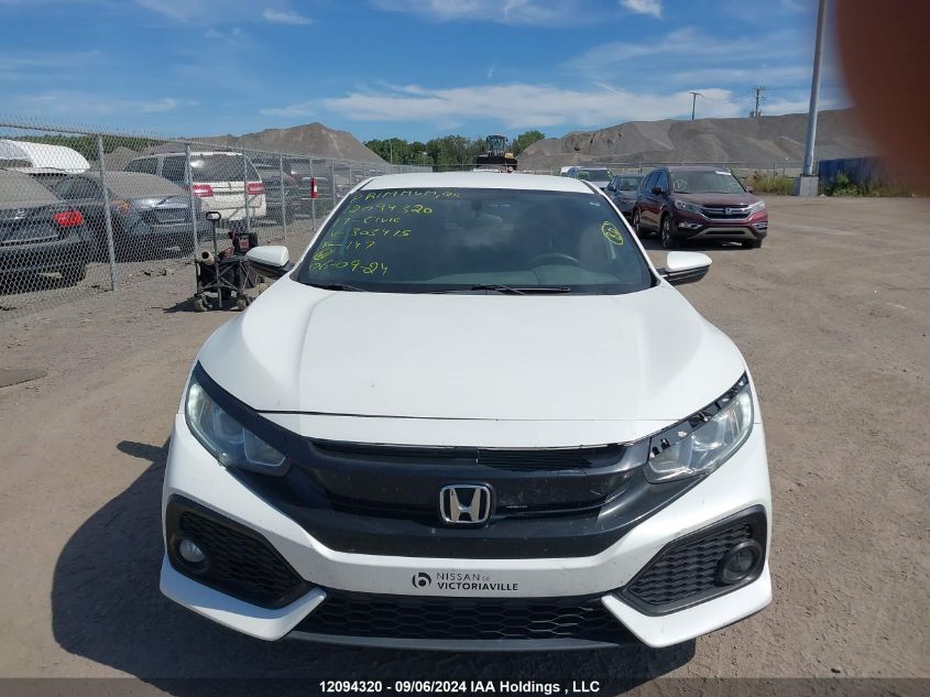 2017 Honda Civic Hatchback VIN: SHHFK7H26HU303475 Lot: 12094320