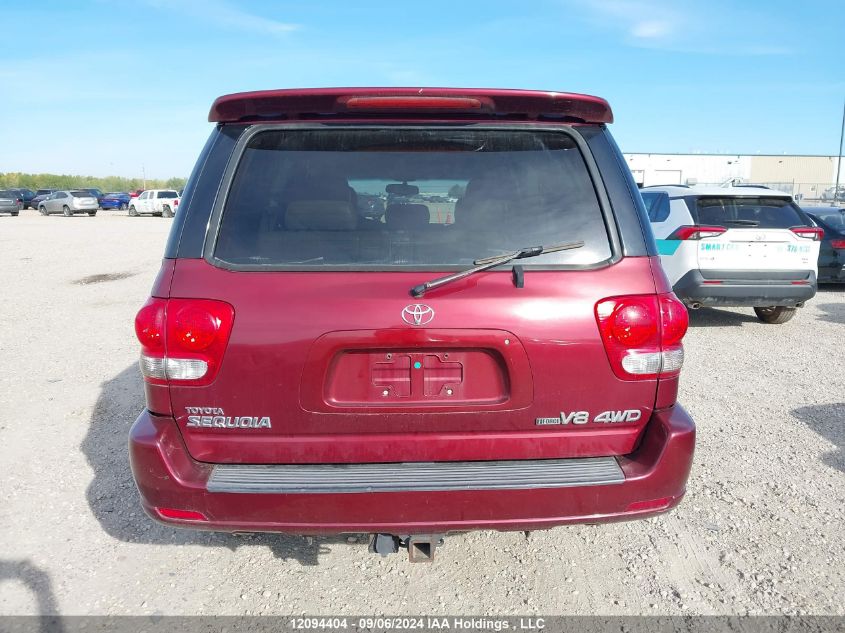 2006 Toyota Sequoia Limited VIN: 5TDBT48A96S276297 Lot: 12094404