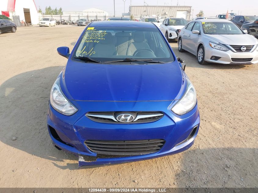 2013 Hyundai Accent Gl VIN: KMHCT4AE7DU510295 Lot: 12094439