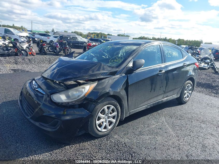 2013 Hyundai Accent Gls/Gs VIN: KMHCT4AE8DU317184 Lot: 12094494