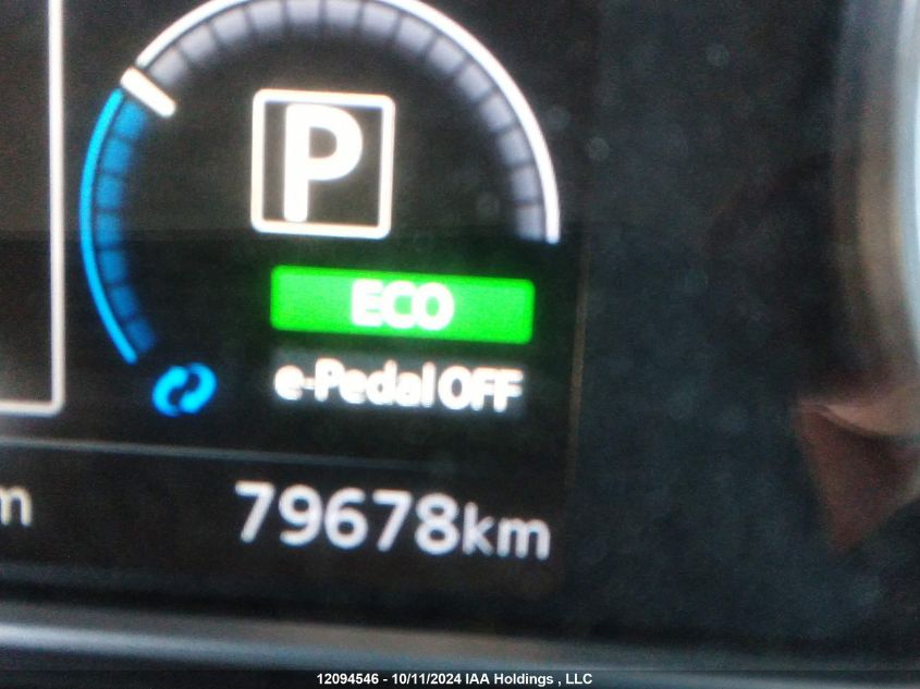 2019 Nissan Leaf S/Sl/Sv VIN: 1N4AZ1CP4KC301970 Lot: 12094546