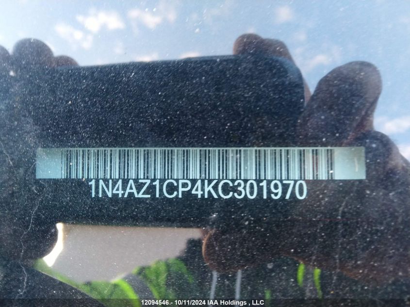 2019 Nissan Leaf S/Sl/Sv VIN: 1N4AZ1CP4KC301970 Lot: 12094546