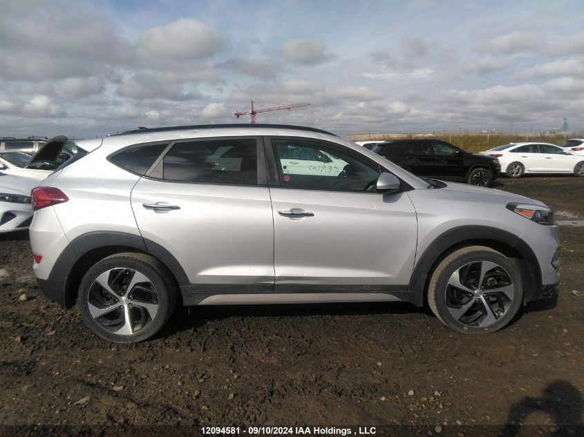 2018 Hyundai Tucson Limited/Sport And Eco/Se VIN: KM8J3CA29JU824792 Lot: 12094581