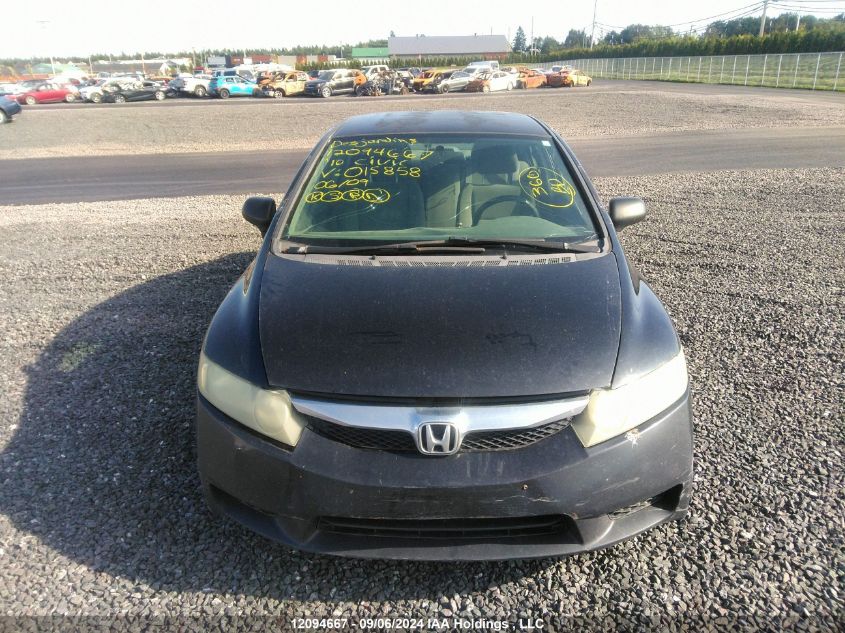 2010 Honda Civic Dx-G VIN: 2HGFA1E45AH015858 Lot: 12094667