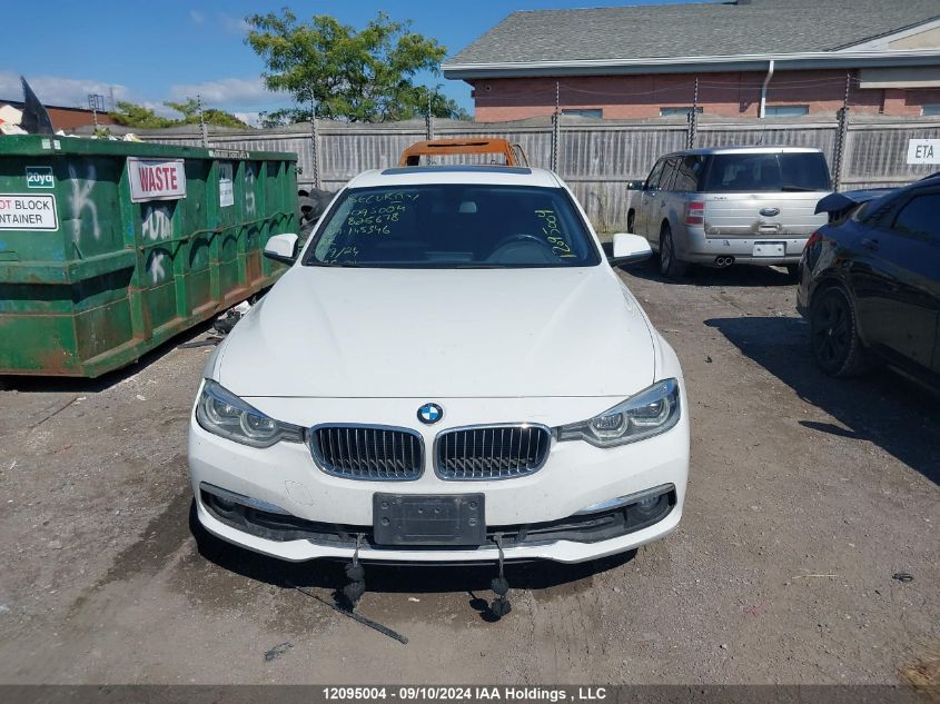 2017 BMW 3 Series VIN: WBA8F1C54HK825678 Lot: 12095004