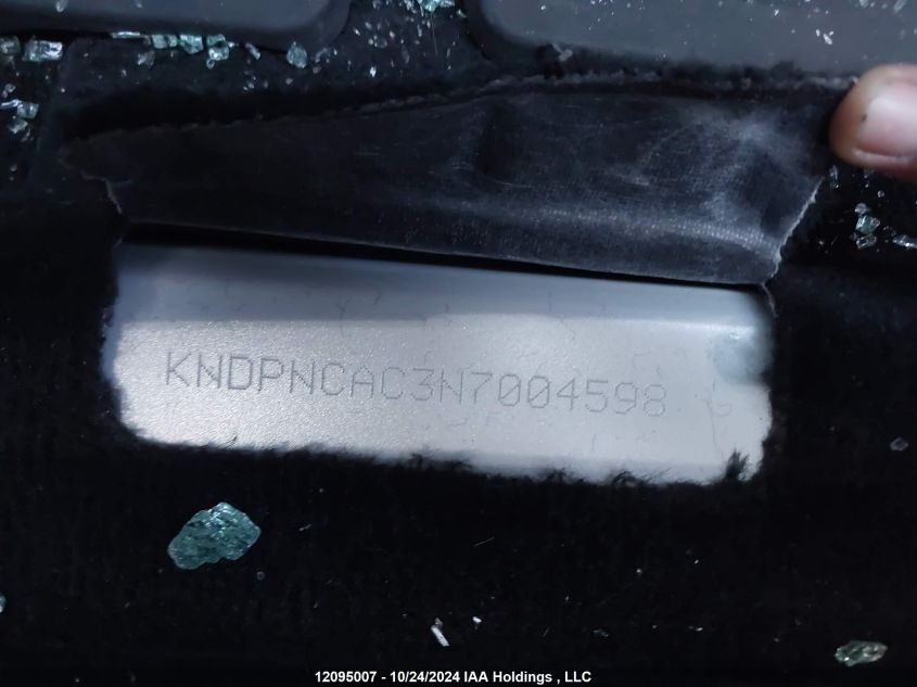 2022 Kia Sportage VIN: KNDPNCAC3N7004598 Lot: 12095007