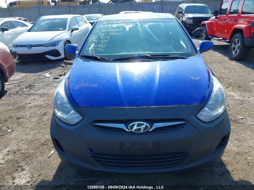 2012 Hyundai Accent VIN: KMHCT4AE6CU261390 Lot: 12095155