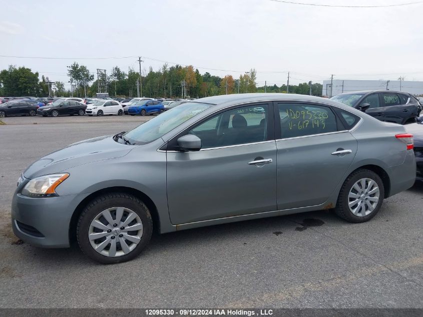 2013 Nissan Sentra VIN: 3N1AB7AP6DL617143 Lot: 12095330