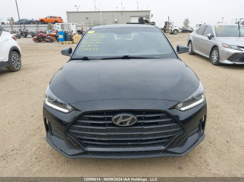 2019 Hyundai Veloster Premium VIN: KMHTG6AF6KU010201 Lot: 12095614