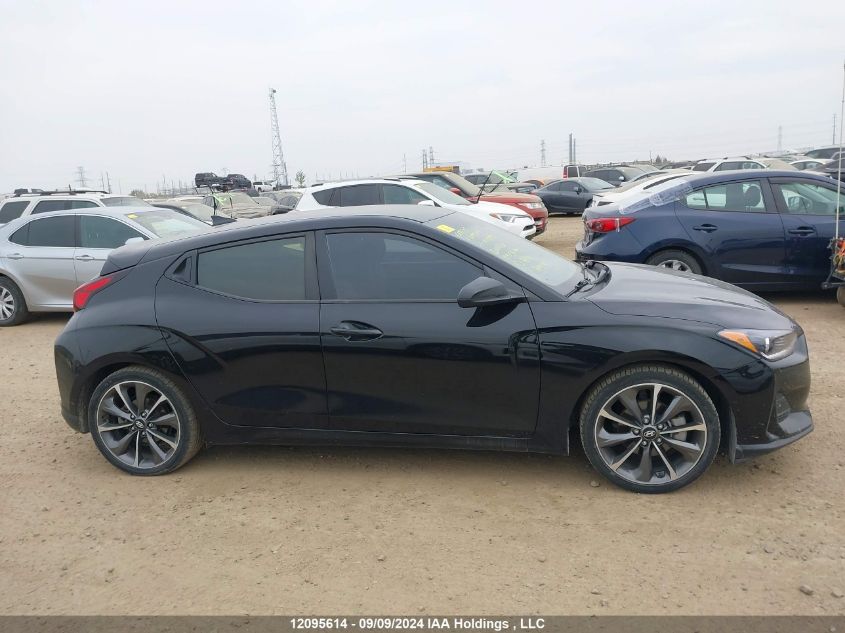 2019 Hyundai Veloster Premium VIN: KMHTG6AF6KU010201 Lot: 12095614